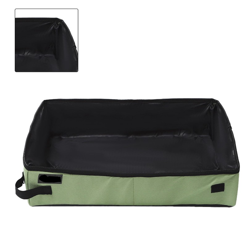 Folding Cat Litter Box Waterproof Portable Oxford Cloth Foldable Cat