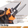 Sharp-tec 8 inch Aviation Tin Snip, Straight Shears with Safty