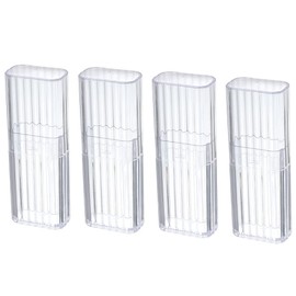 JIEDALIN 4 Pcs Cotton Swab Holder for Travel Mini Travel Swab Case Cotton Swab Box for Makeup Sponge Cotton Swabs Hair Ties Floss Cosmetics Makeup Bedroom Travel