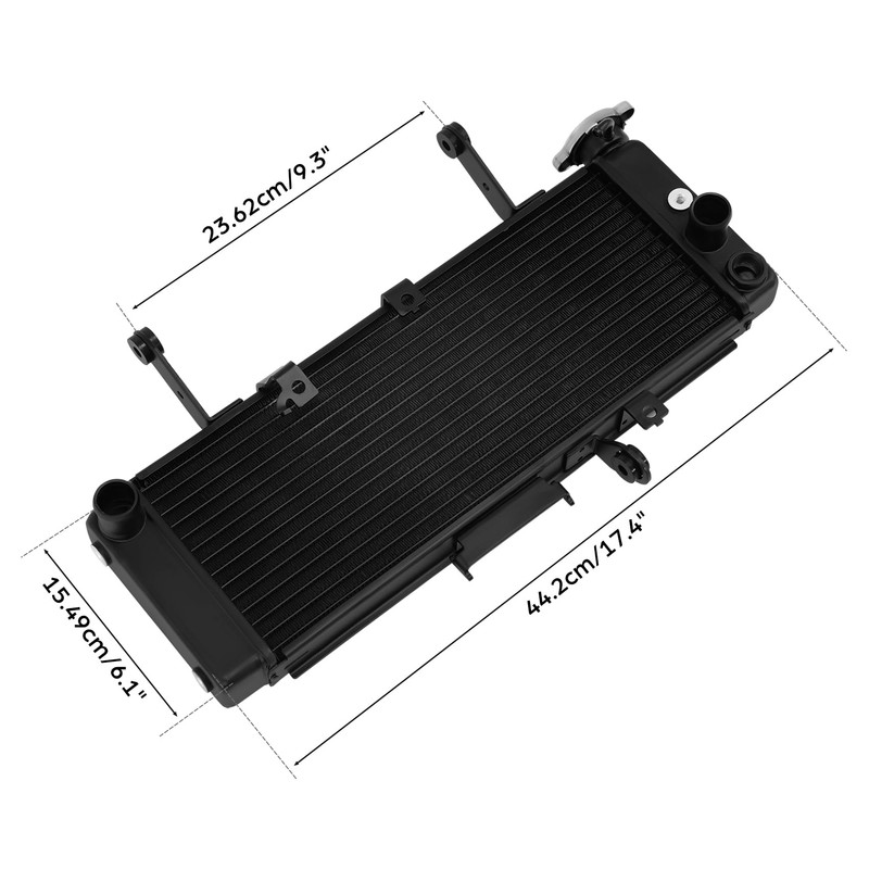 TCMT Black Aluminum Engine Radiator Cooler Cooling Fit For SUZUKI