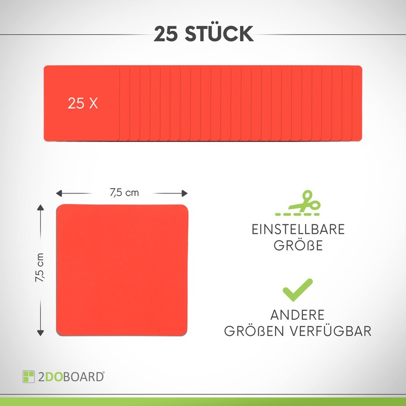 Writeable Magnets 7.5 x 7.5 cm for Agile, Scrum, Kanban