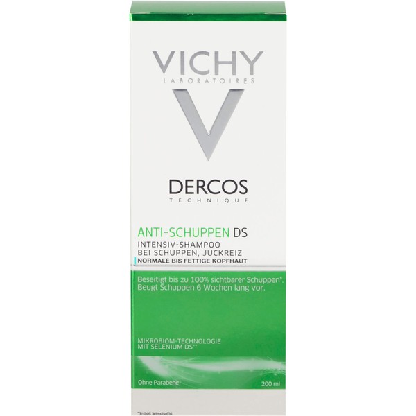 VICHY Dercos Anti-Schuppen DS Intensiv-Shampoo bei Juckreiz, 200 ml Shampoo