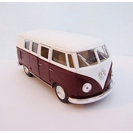 Diecast Metal Volkswagon Campervan VW Van Surf Camper Bus Toy New (Burgundy)