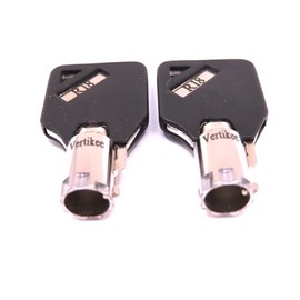 R18 Keys Compatible with Husky Milwaukee & Steel Glide R18 Tool Box Tool Chest Replacement Lock Keys, 2 Cut R18 Replacement Keys with Black Caps. Vertikee(TM)