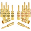 Poppstar 12x High-End Banana Plugs, Bananas for Speaker Cables (up