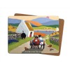 Irish Placemat With Sheep On A Donkey And Cart With