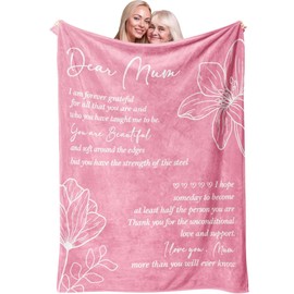 BFSYRR Mothers Day Blanket, Mothers Day Presents, 51.18INCH*59.05INCH Soft Fluffy blanket, Suitable for Daughters And Sons To Give To Their Mothers for Their Valentines Day, (Pink)