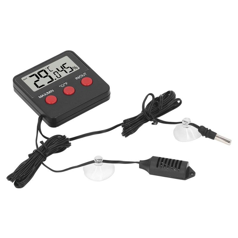 Mini Temperature and Humidity Meter with 2 Probes Digital Hygrometer