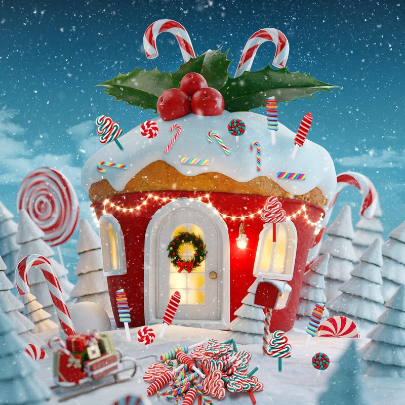 Giegxin 60 Pcs Mini Christmas Fake Candy Canes for Crafts