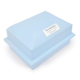 Crowne Vault Urn Vault for Underground Burial | Holds Adult Human Ashes and Cremation Urns for Cemetery and Ground Burials | Made in The USA (Regent, Sky Blue with Nameplate)