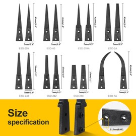 FEITA Anti Static Precision Tweezers ESD-Series Replacement Pointed, Curved & Flat Head, ESD Stainless Steel Twizzers Replaceable Carbon Fiber Plastic Tips With Locking Screws (8Types Each 1Pair)