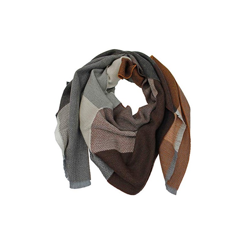 Wool Scarf Woven Scarf Winter Scarf Herringbone & Checked 210