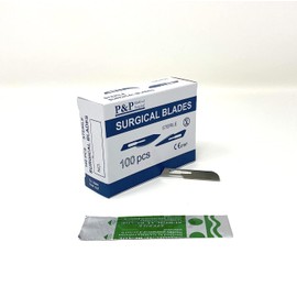 Disposable Surgical Scalpel Blades Sterile High Grade Carbon Steel 2.1% 10xx Individually Foil Wrapped Size 16 Box of 300