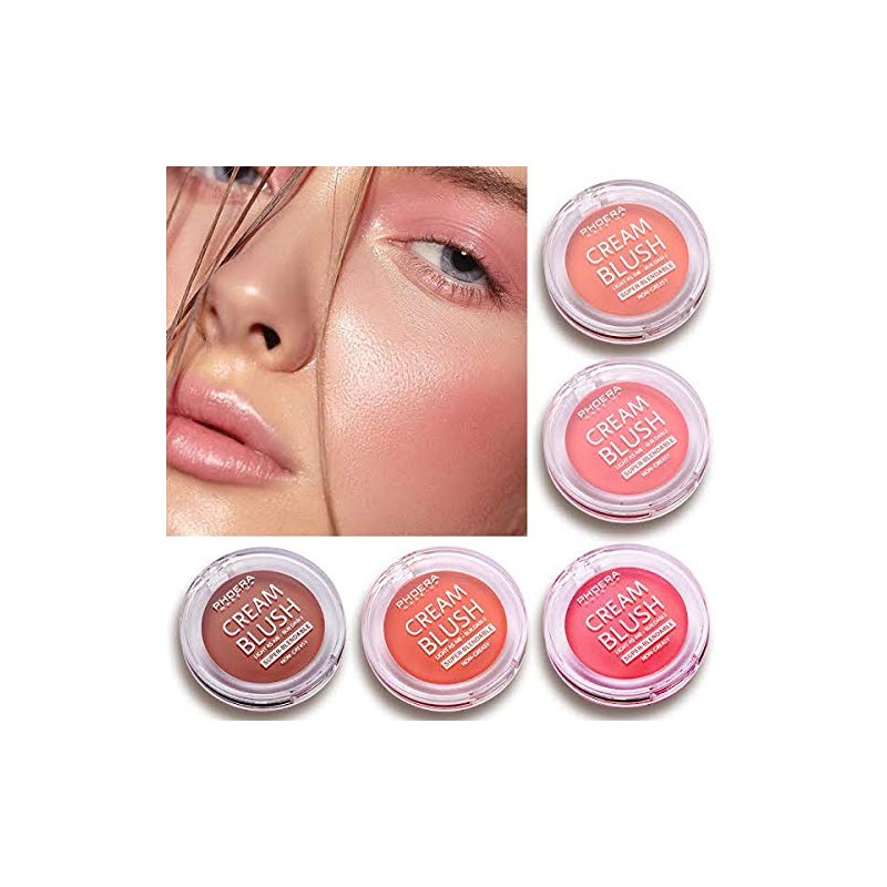 PHOERA Makeup Face Cheek Blush Cream Matte Blusher Super blend-able
