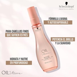 Schwarzkopf Professional - Oil Ultime Aceite de Rosa 100 ml, Aceite de Acabado que Suaviza, Hidrata y Nutre, para Cabello Estresado de Normal a Fino, 