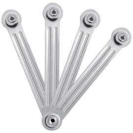 Beneouya Glider Bearing Arm Bracket Replacement Hardware Rocker Parts, 9 Inch Overall Length, 7-1/2 Inch Between Mounting Holes, 4 Pack Patio Glider Parts Rocker for Outdoor Glider and Garden Bench