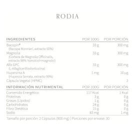 Oxomio Rodia Nootrópico Para Protección Mental Y Memoria Sin sabor