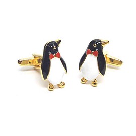 Golden Penguin Cufflinks Presented in a Box