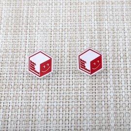 SEIRAA Blocky Stud Earrings Blocky Lover Gifts BFDI Algebralien Gift BFDI Video Game Jewelry Object Show Gift (Funny Doings CA)