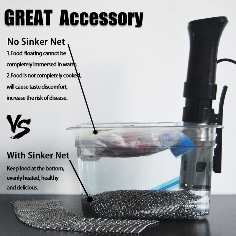 Sous Vide Weights 1LB,Food Grade 316 Stainless Steel Sinker Weight