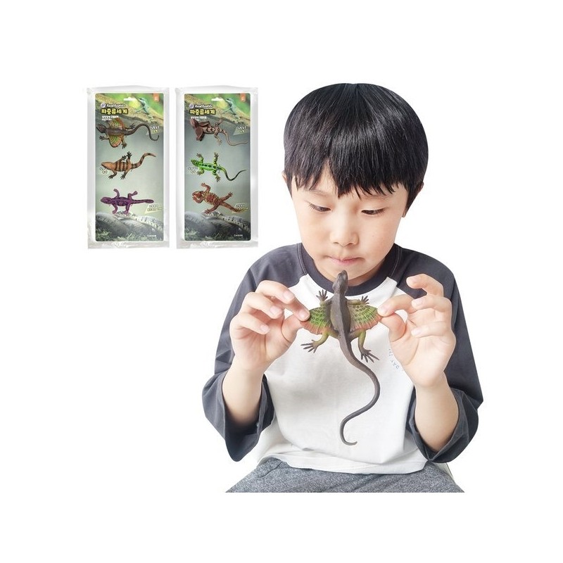 Reptile World Cutie Lizard 3P / Flexible and durable TPR