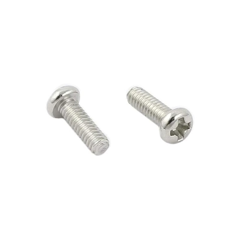 MACHSWON 50pcs M2x6mm Round Head Cross Screw 304 Stainless Steel