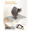 Pecute Double Cat Shelves with Cat Scratching Post for Wall