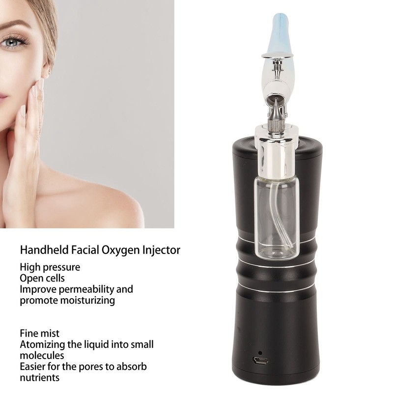 Facial Oxygen Injector High Pressure Fine Mist Strong Penetration Handheld