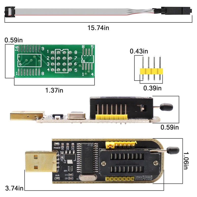 APKLVSR SOIC8 SOP8 Test Clip for EEPROM 25CXX / 24CXX,
