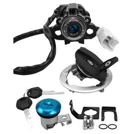 TIKSCIENCE Ignition Switch Fuel Gas Cap Seat Lock Key Set Fit for Kawasaki Ninja 400 Z400 2018 2019 2020 2021 2022 2023 Full Car Lock