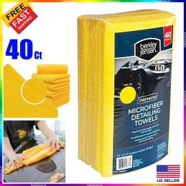 Berkley Jensen Microfiber towel car detailing polishing cloth drying for cars kitchen home 40pk