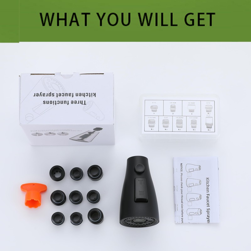 Kitchen Faucet Round Head Replacement, Pull Down Spray Head for