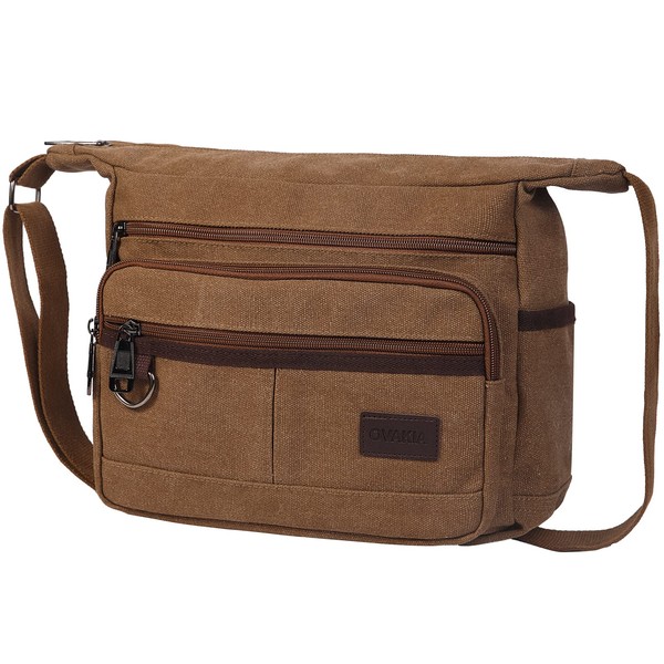 OVAKIA Messenger Shoulder Bag for Men, Cross Body Bag Retro