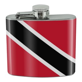 Trinidad and Tobago Country Flag Stainless Steel 5oz Hip Drink Kidney Flask