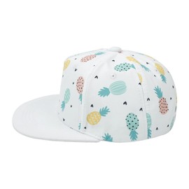 Baby Baseball Cap Toddler Sun Hat UV Protection Summer Hat Adjustable Kids Snapback Cap Baseball Cap Peaked Cap for 6 Months - 8 Years Girls Boys, Pineapple White