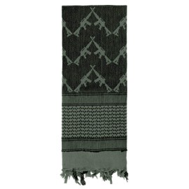 Rothco Crossed Rifles Shemagh Tactical Scarf, Foliage Green, 42"x42"