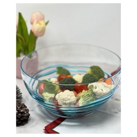 Heemab Swirl Acrylic Serving Bowls, Unbreakable Large Plastic Bowls for Soup, Salad and Snacks, Versatile Use, Neutral Color