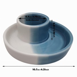 Dorephine Sage Holder, White Sage Burner, Smudge Bowl, Palo Santo Holder, Incense Holder, Incense Holder Bundle, Sage Holder for White Sage Bundle and Palo Santo (Sage Not Included) (White-Blue)