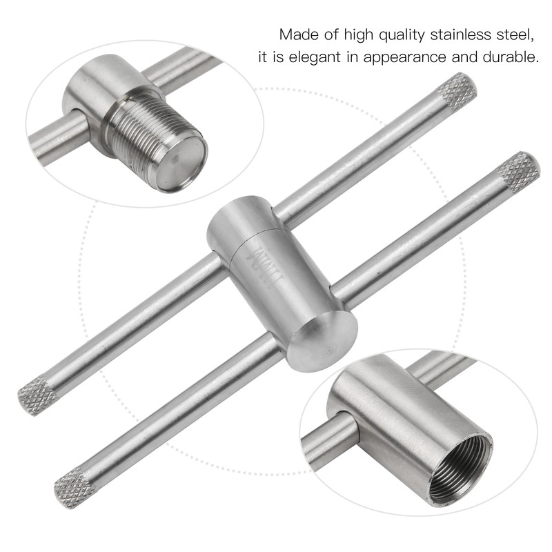 Stainless Steel Billiard Cue Tip Suppressor Tool Shaper for 11/14mm