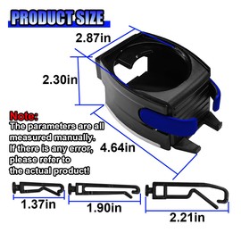 GAOLAOSY Car Air Vent Cup Holder, 2-in-1 Adjustable Cup & Phone Mount for Vehicle, Multifunctional Cars Ashtray Holders, Universal Auto Drink Bracket for Water Bottle (Blue)