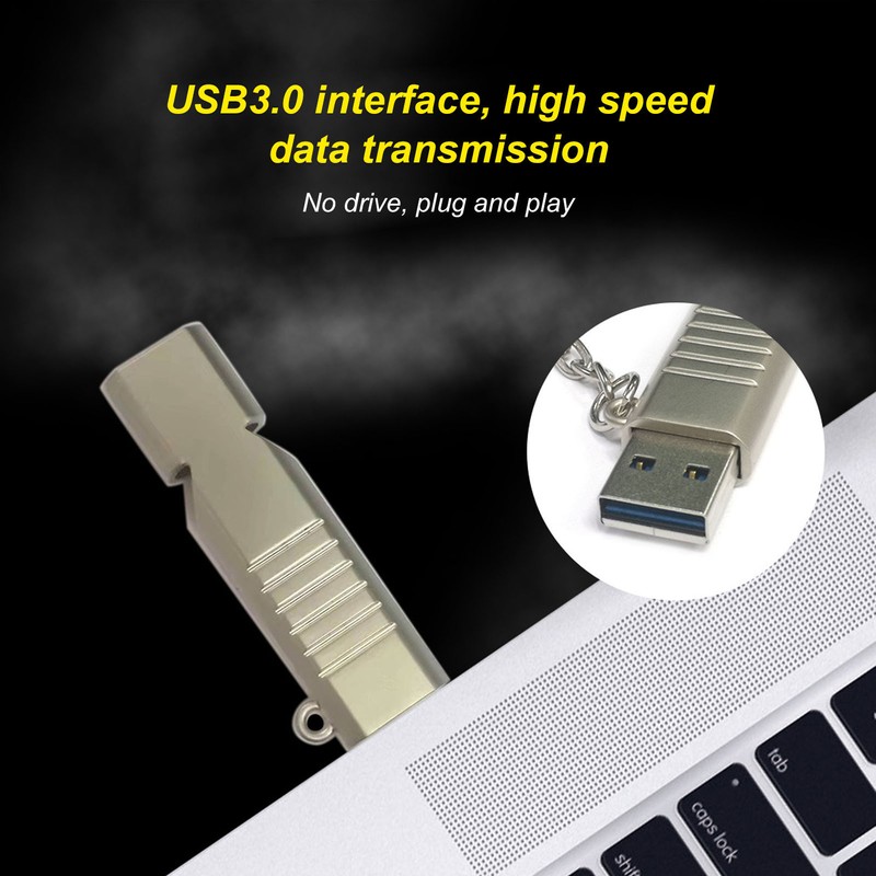 Whistle Flash Drive SOS Outdoor Waterproof USB3.0 120dB Sound Multifunction