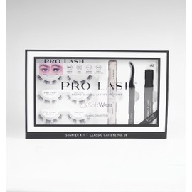 Pro Lash Starter Kit - Soft Wear - 7+ Day Wear/Classic Cat Eye No. 08 / Black
