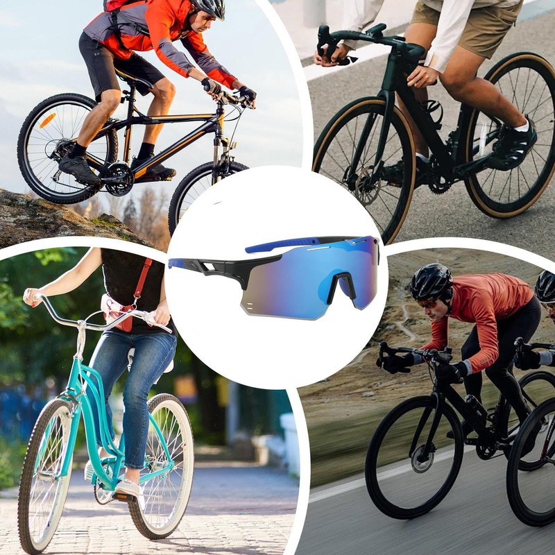 Polarized Cycling Sunglasses,Interchangeable Lens Glasses | Lightweight Frame Eyewear for