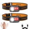 SuperFire Headlamps for Adults Rechargeable 2-Pack, Motion Sensor LED Headlamp,