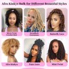Geogroket Afro Kinkys Bulk Human Hair 30g/Pack for Mini Twist,