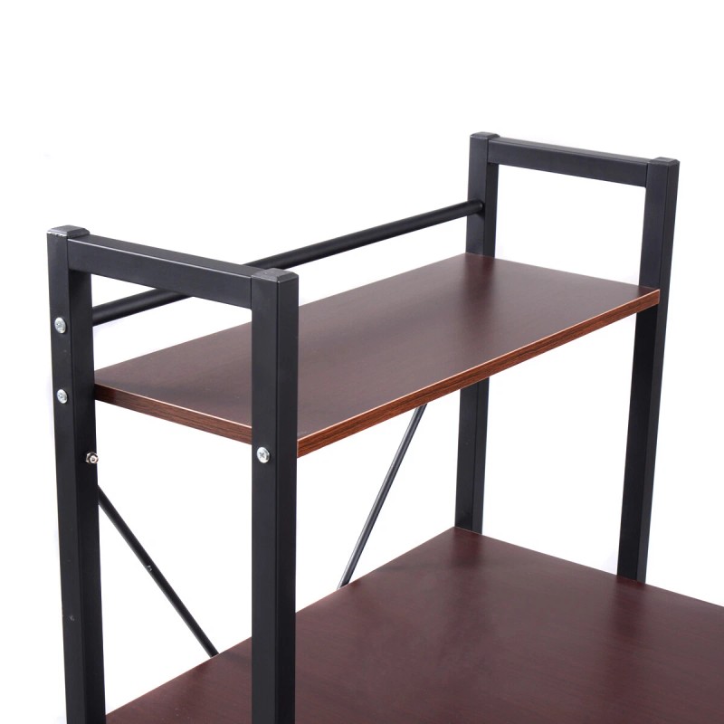 Computer Desk With 4-Layer Shelves PC Workstation Study Table Home