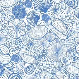 20 Napkins Pattern on Shells | Table Decoration | Decoupage | Napkin Technology 33 x 33 cm