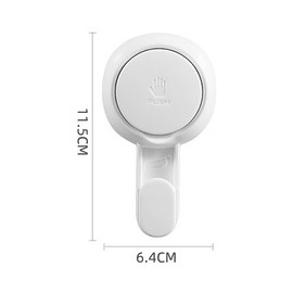 Hsthe Sea Suction Hooks Powerful Vacuum Suction Cup Hooks- Heavy Duty Kitchen Suction Cup Holder Shower Hook for Towel Loofah - White Waterproof Suction Holder- for Bathroom Kitchen Restroom (4Pack)