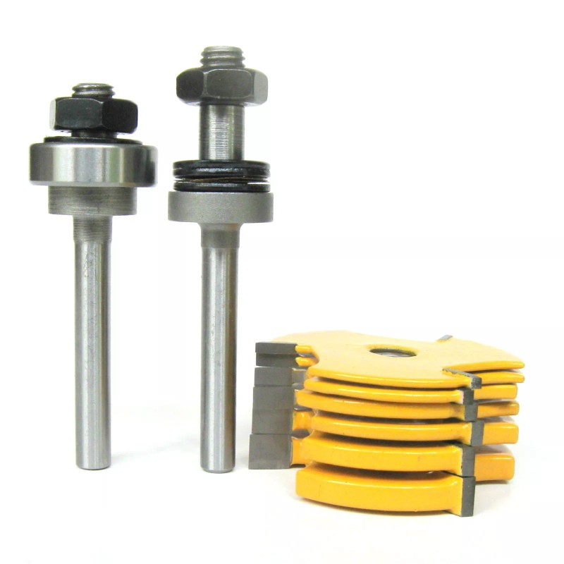 sct-888 8pc 1/4" Shank Slot ,Assembly 6 cutters & 2