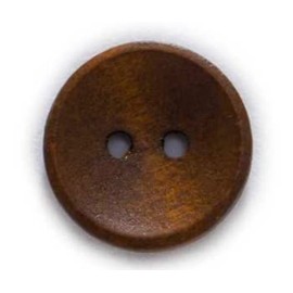 15 Elegant Wooden Buttons Round Dark Brown – 20 mm – 2 Holes for Sewing On DIY Scrapbooking for Jackets Jacket Buttons Hats Dark Brown for Sewing Buttons 2 Hole Buttons Two Hole Buttons